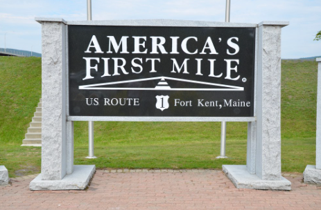 America's First Mile Monument in Fort Kent
