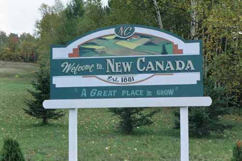 Welcome to New Canada sign