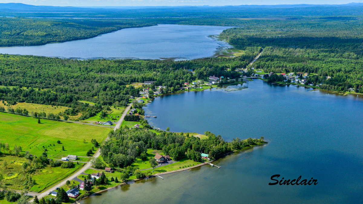 Aerial view of Sinclair and surrounding lakes