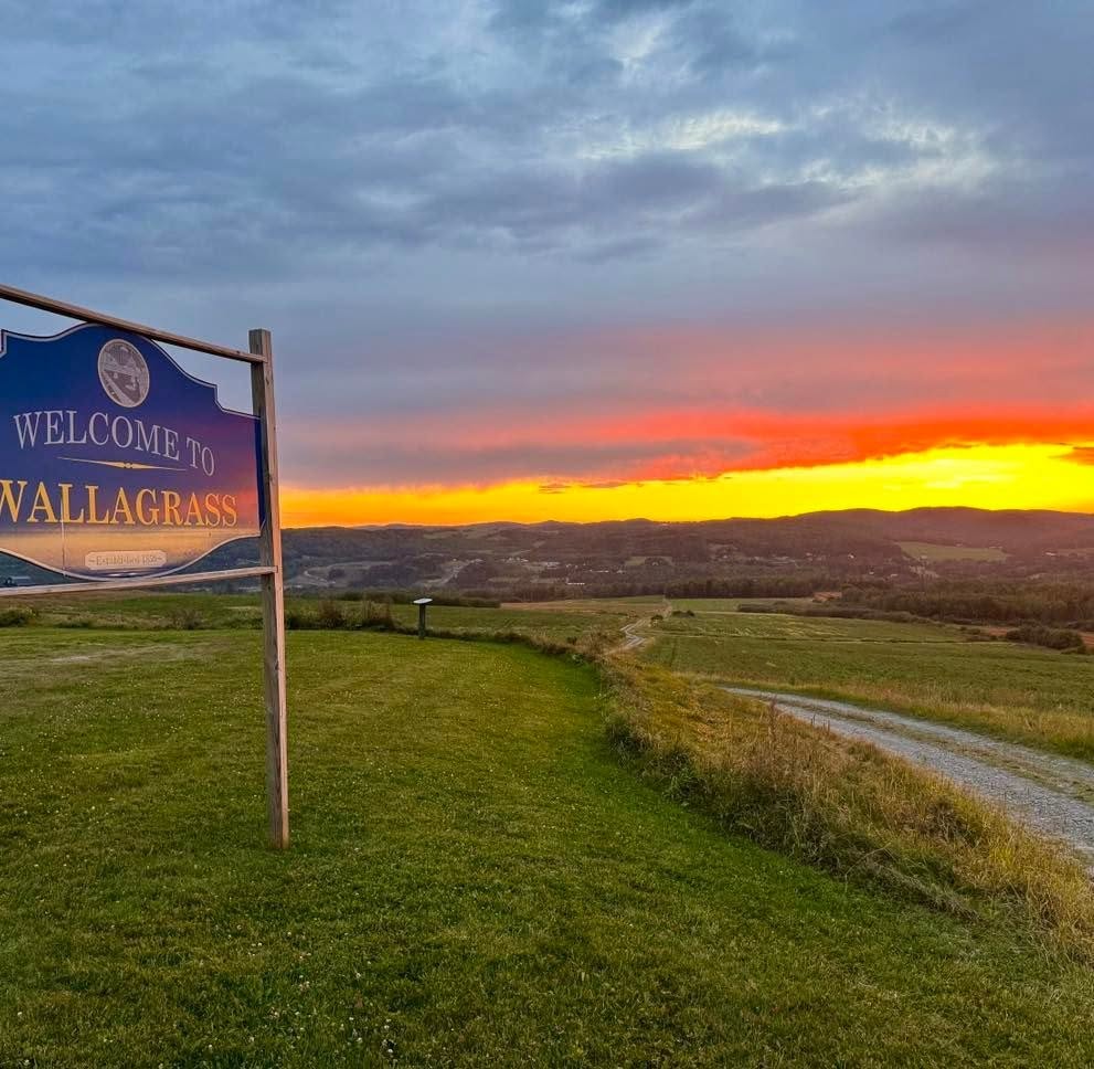 Wallagrass scenic overlook at sunset